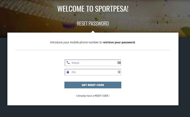 sportpesa forgot password 